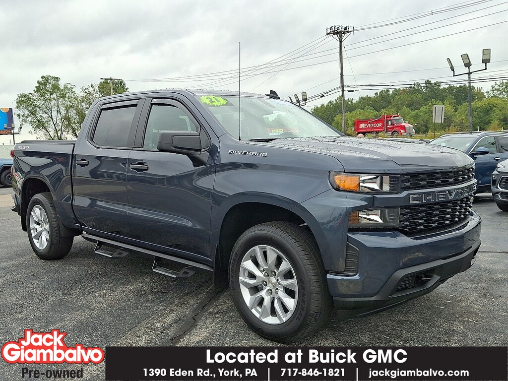 Certified 2021 Chevrolet Silverado 1500 4WD Crew Cab Short Bed Custom Crew Cab