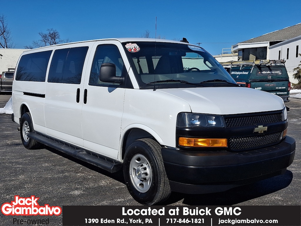 Certified 2023 Chevrolet Express Passenger RWD 3500 Extended Wheelbase LS Extended Passenger Van