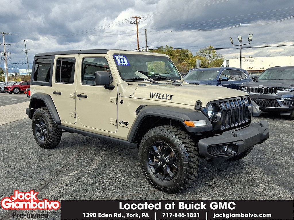 Used 2022 Jeep Wrangler Unlimited Willys Sport 4x4 Sport Utility