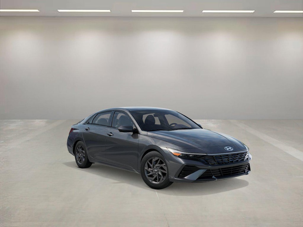 New 2026 Hyundai Elantra Hybrid Blue Sedan