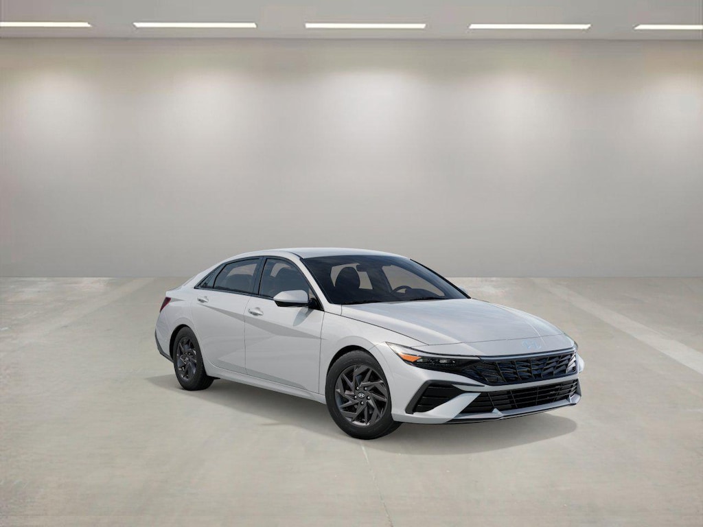 New 2026 Hyundai Elantra Hybrid Blue Sedan