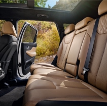 Model Features of the 2022 Hyundai Santa Fe at Jack Giambalvo Hyundai | Back seats of Santa Fe