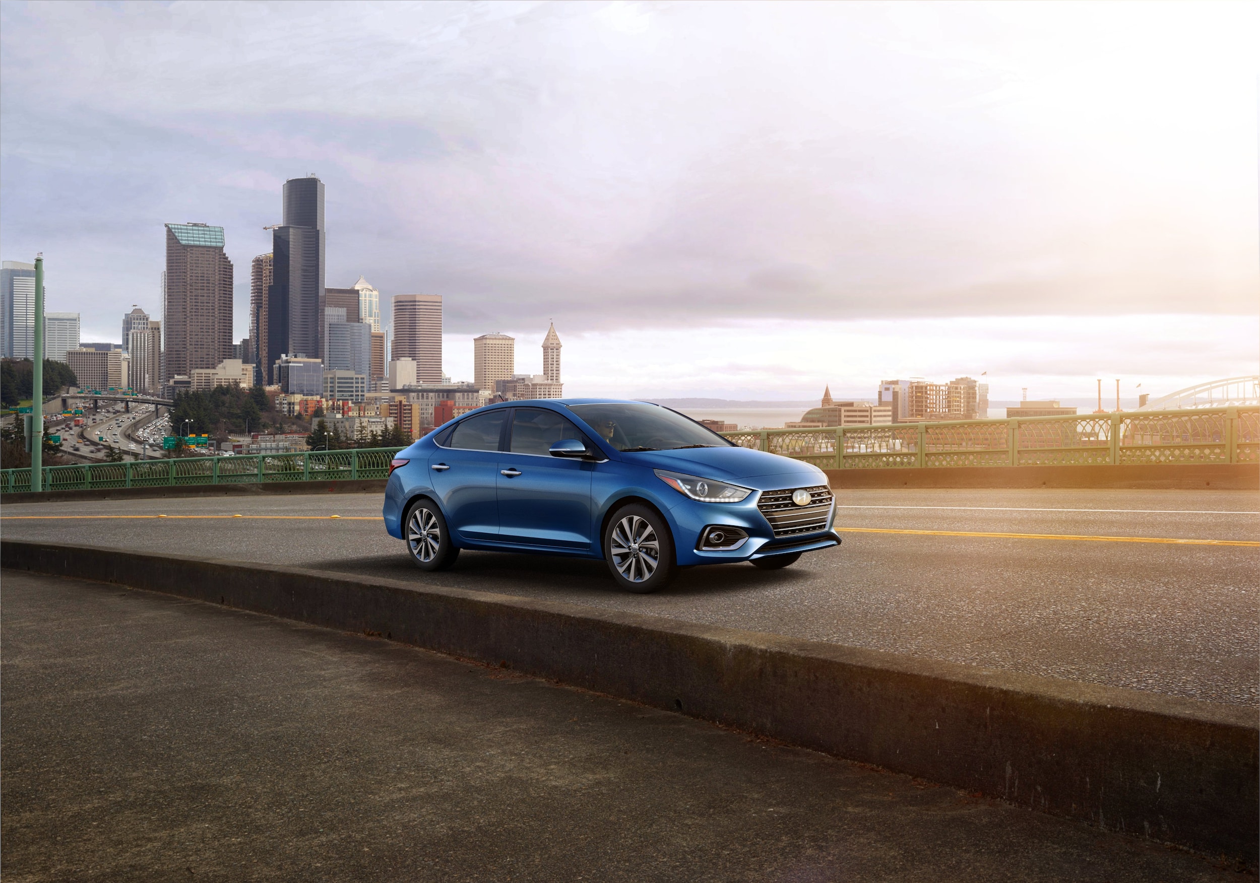 Jack Giambalvo Hyundai is a Hyundai Dealership in York near Shiloh, PA | 2020 Hyundai Accent driving on city highway