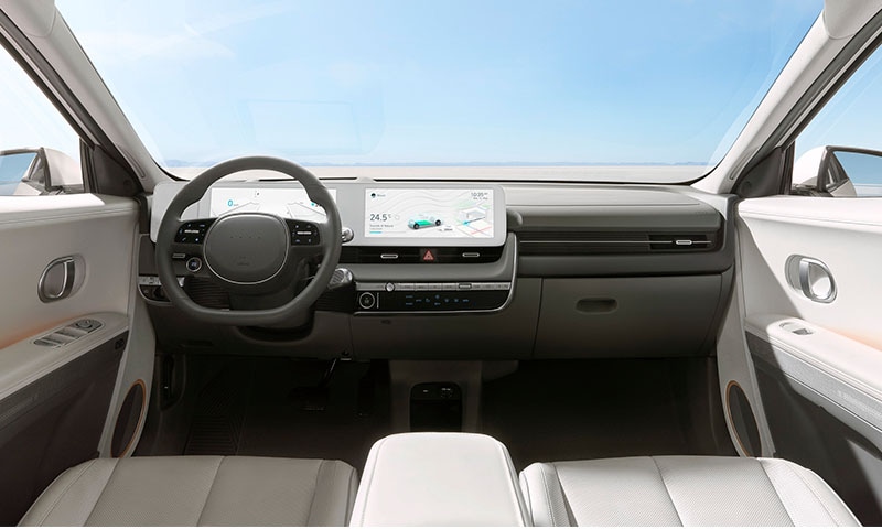All-New 2023 Hyundai Ioniq 5 at Jack Giambalvo Hyundai | Full Shot of Center Console of 2022 Hyundai Ioniq 5 | Photos of 2023 Hyundai Ioniq 5 Coming Soon