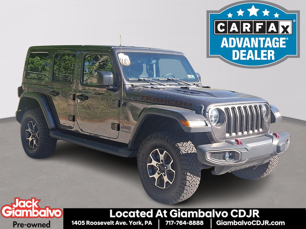Used 2018 Jeep Wrangler Unlimited Rubicon 4x4 SUV