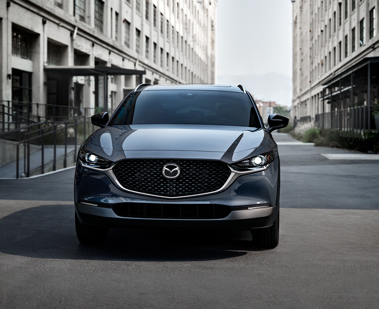 Compare the 2021 Mazda CX-30 vs. the 2022 Honda HR-V at Jack Giambalvo Mazda | 2021 Mazda CX-30 front end