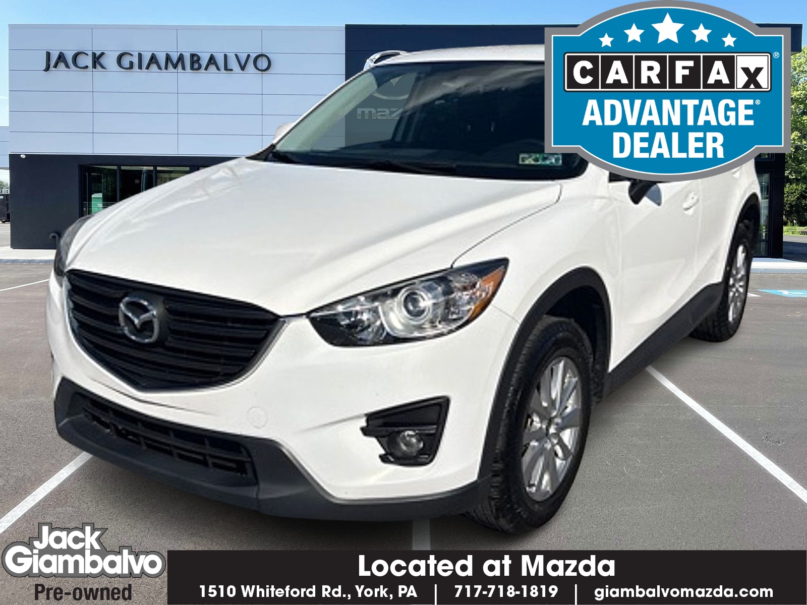 Used 2016 Mazda CX-5 Touring with VIN JM3KE4CY1G0656406 for sale in York, PA