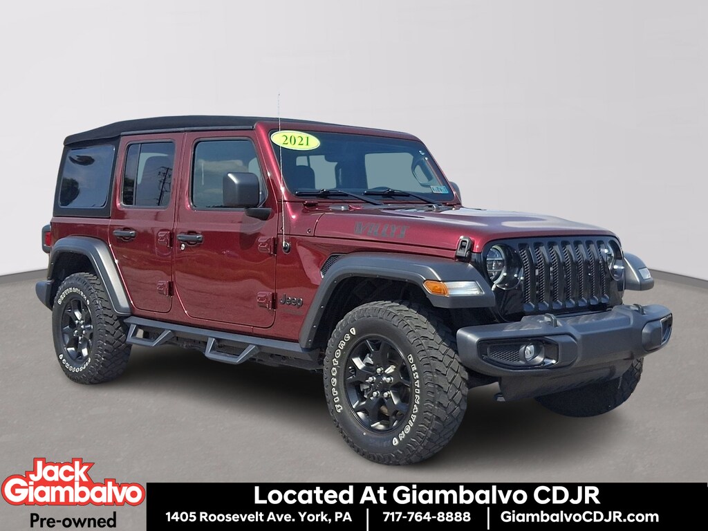 Certified 2021 Jeep Wrangler Unlimited Willys 4x4 Sport Utility