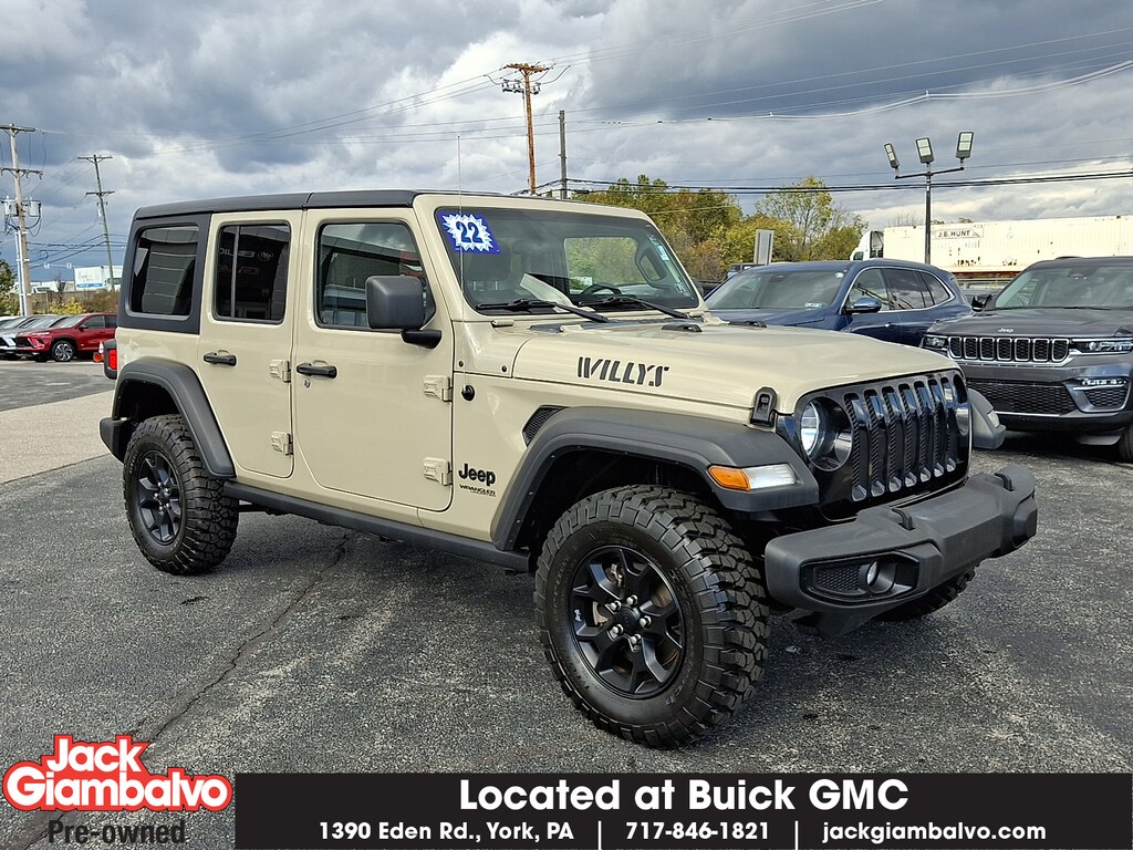 Used 2022 Jeep Wrangler Unlimited Willys Sport 4x4 Sport Utility