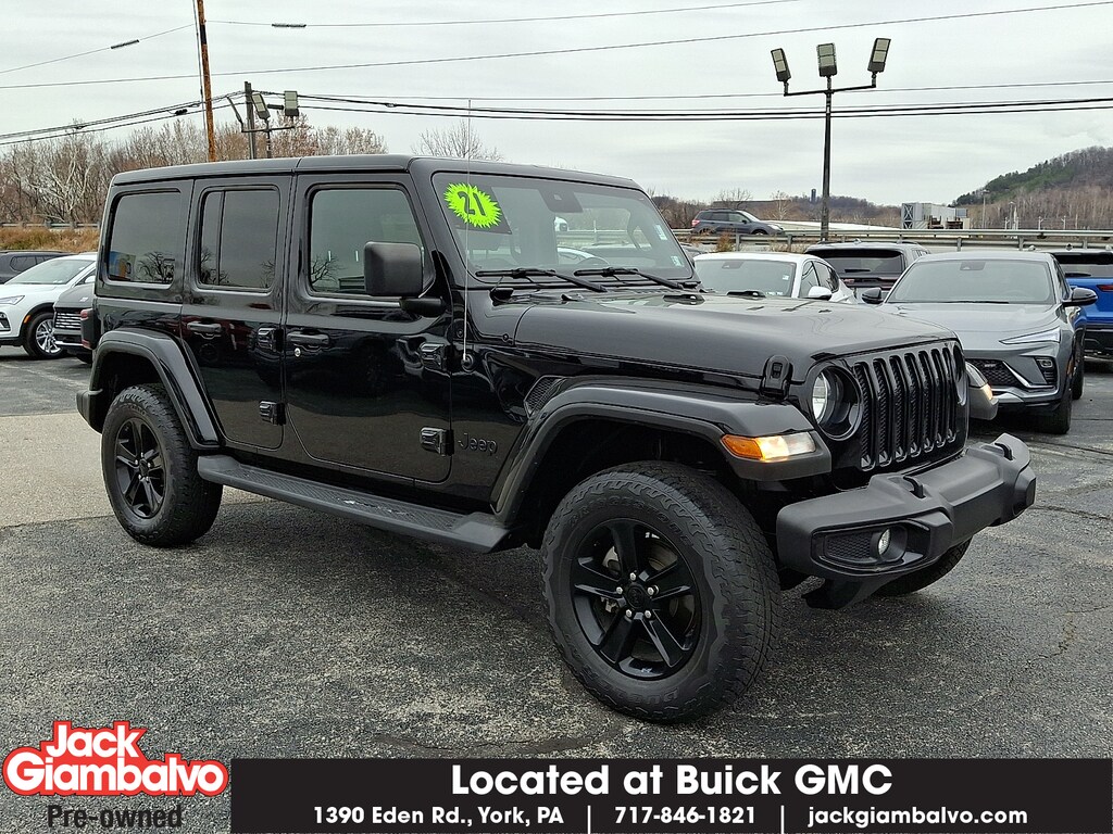 Used 2021 Jeep Wrangler Unlimited Sahara Altitude 4x4 Sport Utility