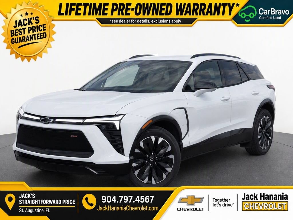 Used 2024 Chevrolet Blazer EV RS with VIN 3GNKDCRJ6RS203482 for sale in St. Augustine, FL