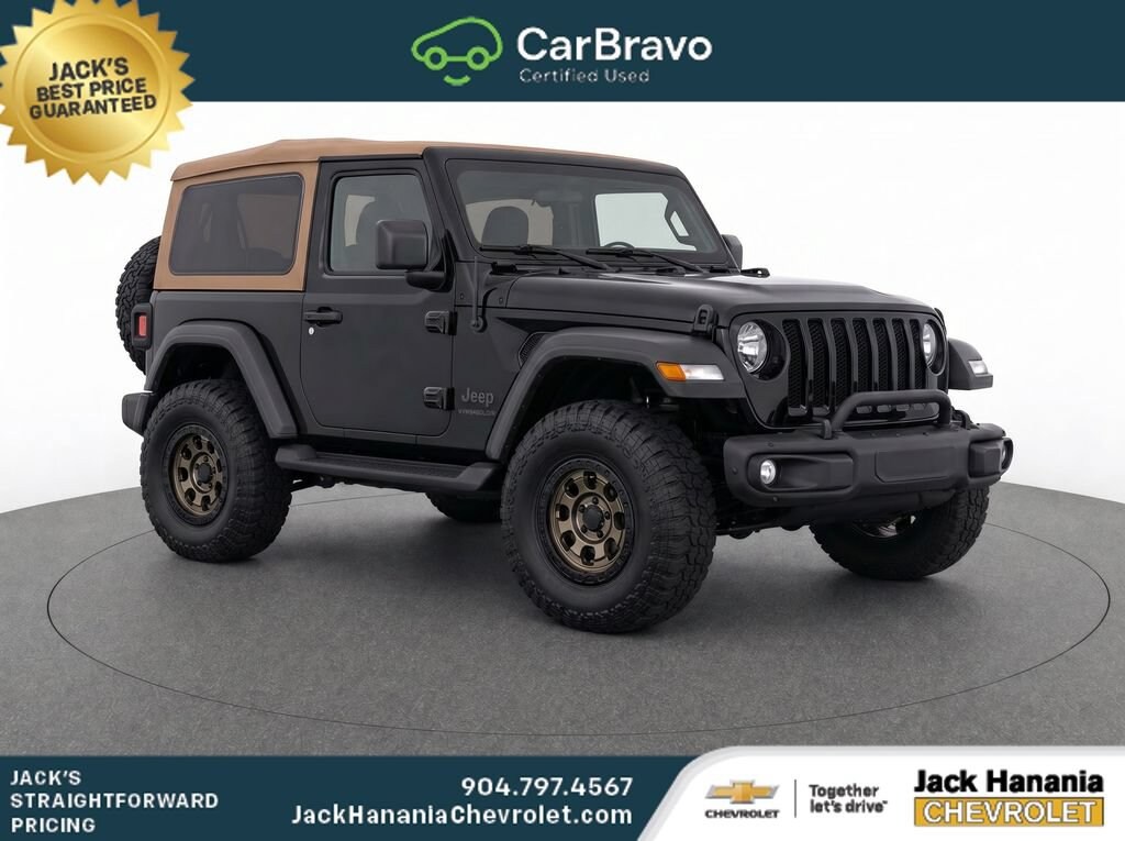 Used 2020 Jeep Wrangler Black and Tan 4x4 SUV