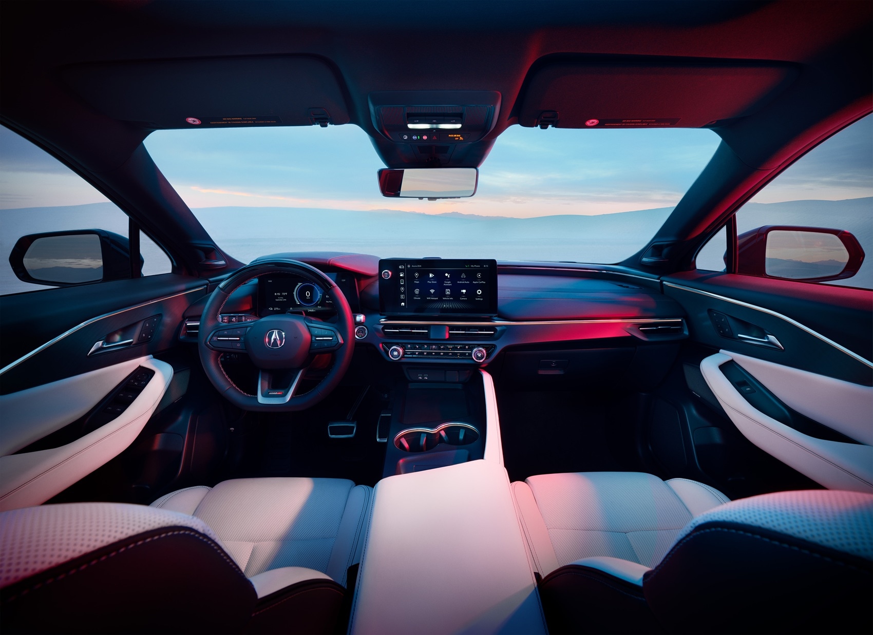 Front Interior of Acura SUV