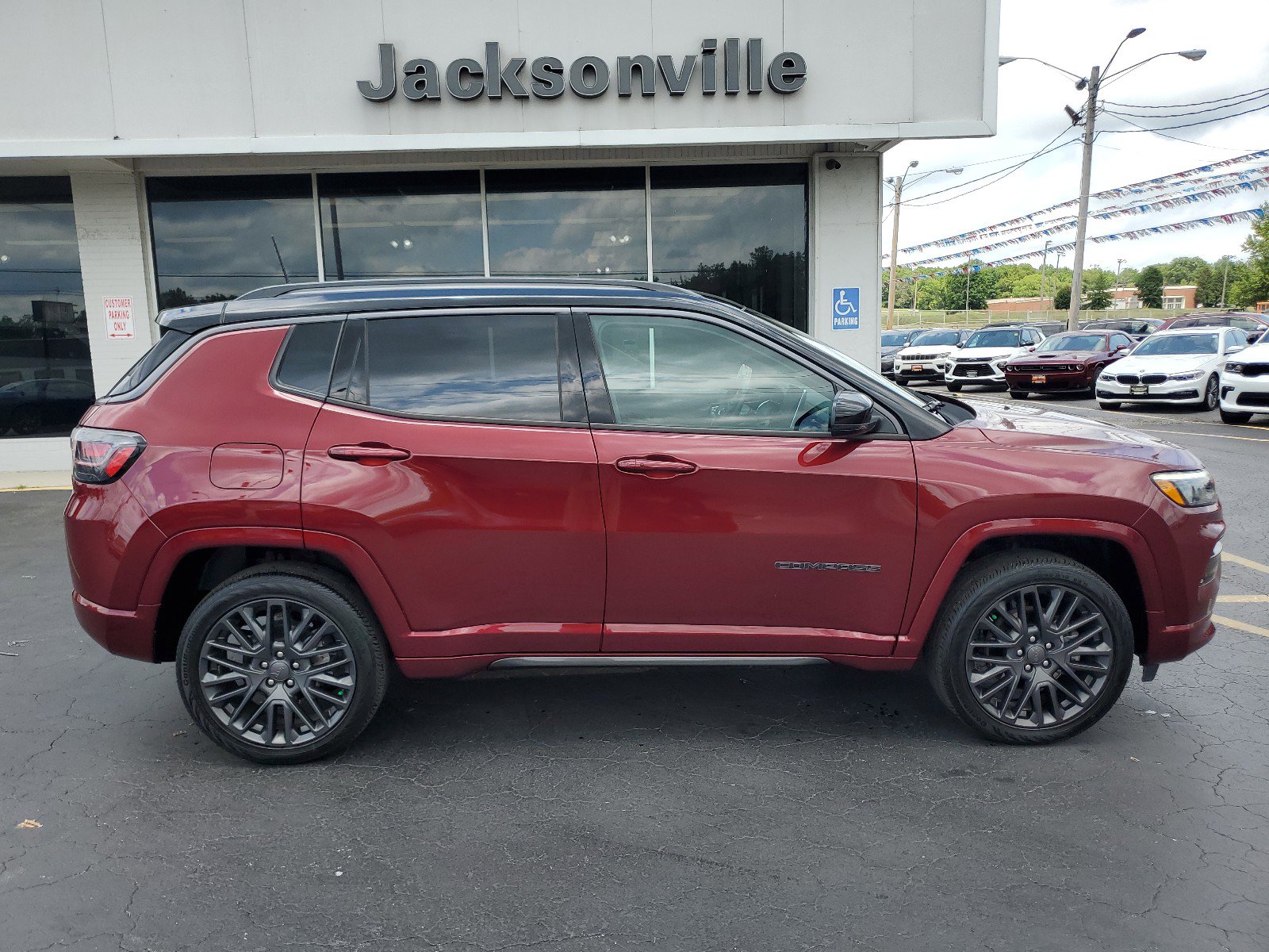 Certified 2022 Jeep Compass High Altitude with VIN 3C4NJDCB4NT178138 for sale in Jacksonville, IL