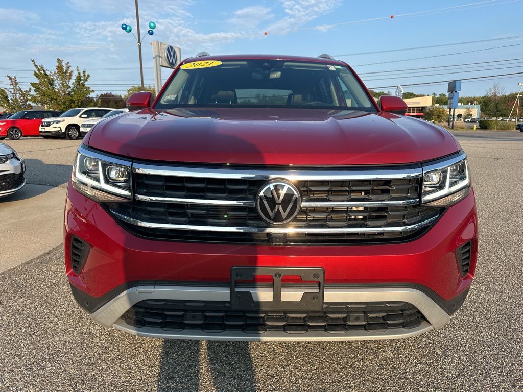 Used 2021 Volkswagen Atlas SEL Premium with VIN 1V2TR2CA5MC542345 for sale in Saco, ME