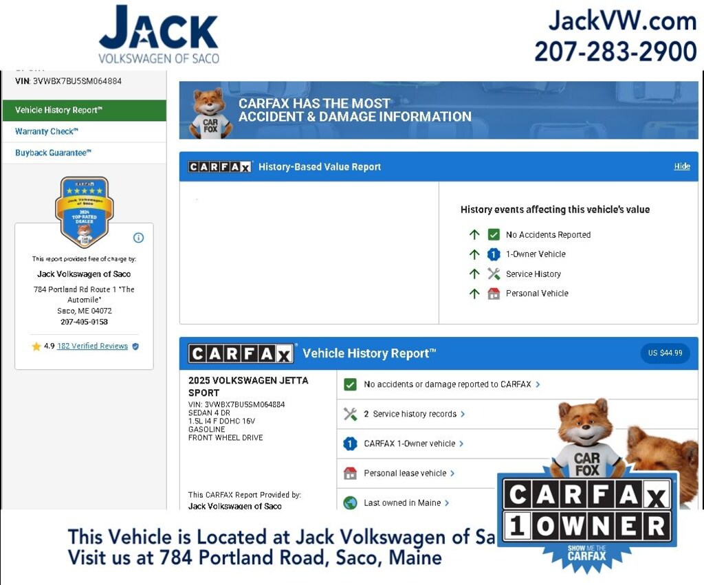 Used 2025 Volkswagen Jetta 1.5T Sport Sedan