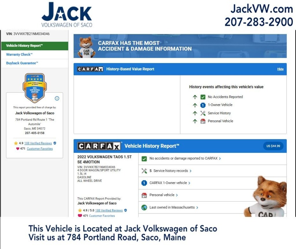 Used 2022 Volkswagen Taos 1.5T SE SUV