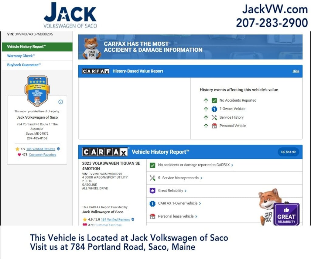 Used 2023 Volkswagen Tiguan 2.0T SE SUV