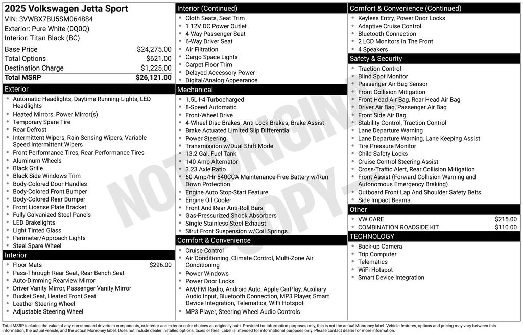 Used 2025 Volkswagen Jetta 1.5T Sport Sedan