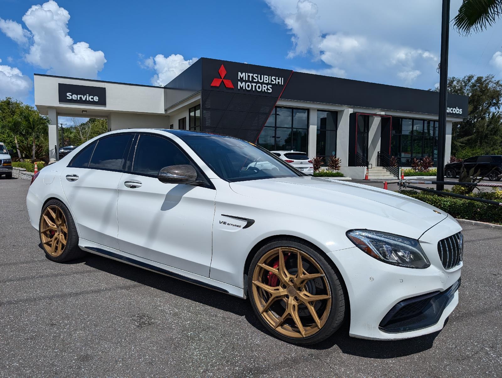 Used 2016 Mercedes-Benz C-Class AMG C63 S with VIN 55SWF8HB3GU098996 for sale in New Port Richey, FL