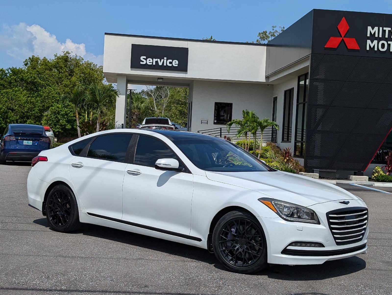 Used 2016 Hyundai Genesis Base with VIN KMHGN4JE8GU121522 for sale in New Port Richey, FL