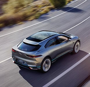 Exterior of the Jaguar I-Pace in motion