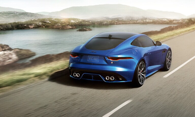 2023 Jaguar F-TYPE Exterior Driving Away On Seaside Road