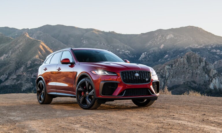 2022 Jaguar F-PACE Exterior Parked On A Mountain