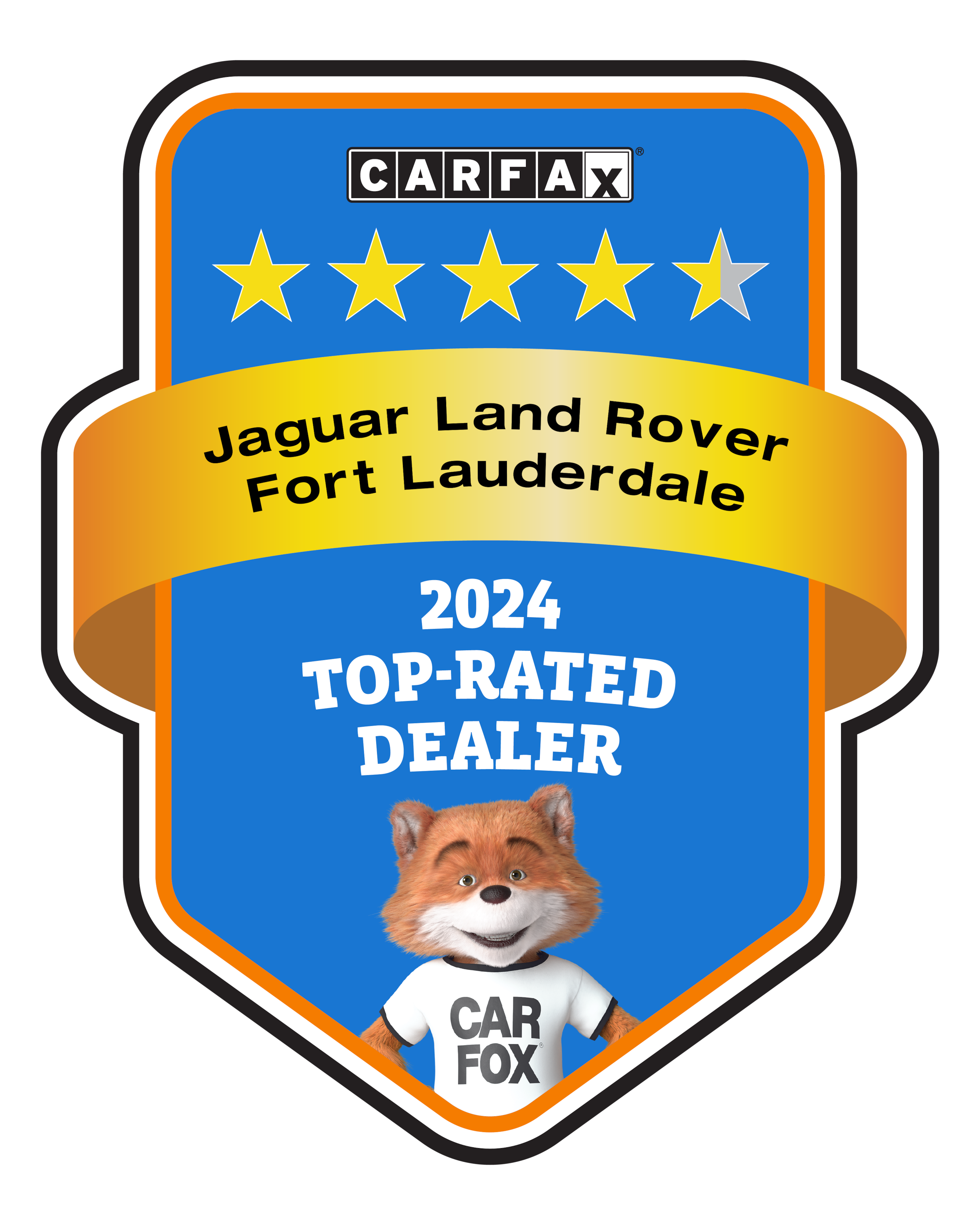 Jaguar Fort Lauderdale CARFAX Top-Rated Dealer badge