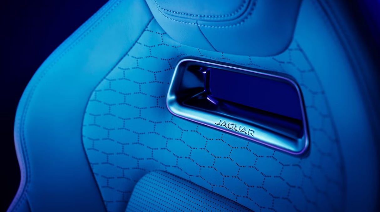 Close-up view of a 2025 Jaguar F-PACE seat