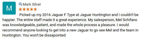 a review written by a Jaguar Huntington customer