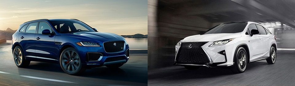 Jaguar F PACE vs. Lexus RX Luxury SUV Comparison