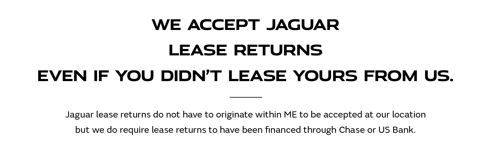 Jaguar Lease Returns in Scarborough, ME