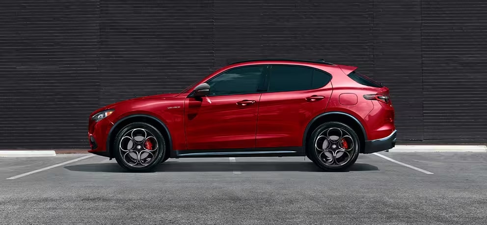 2025 Alfa Romeo Stelvio Red Parked
