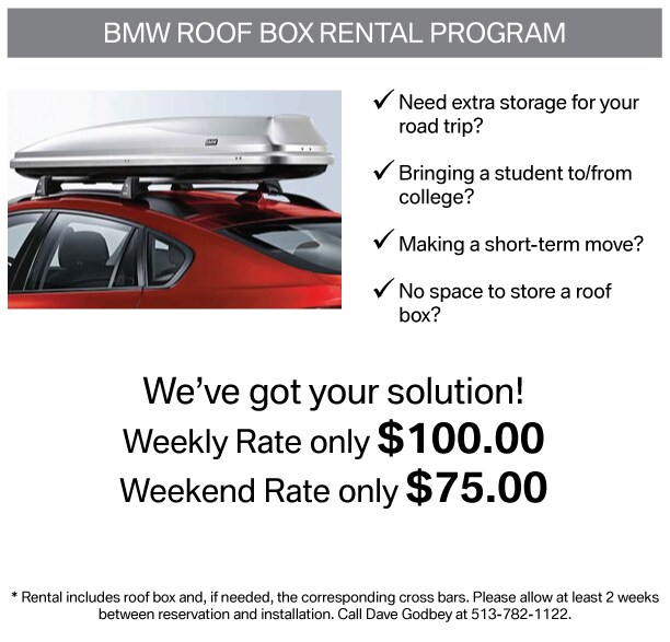 Cincinnati BMW Roof Rental Box Program Cincinnati BMW Dealer