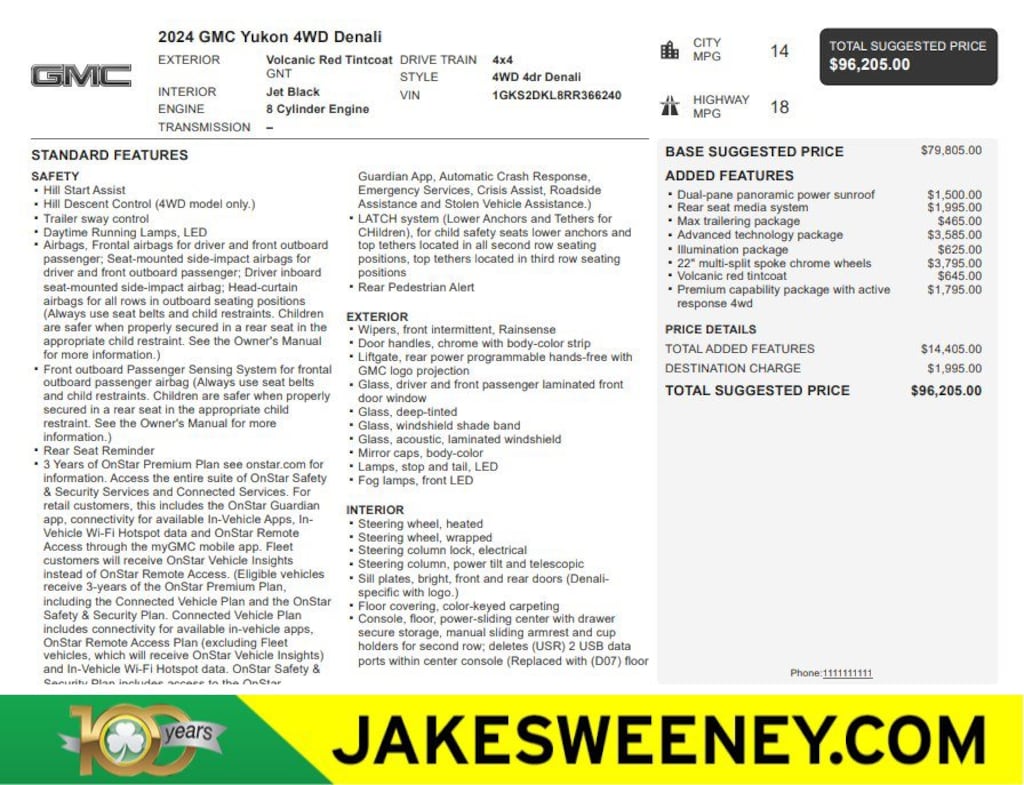 Used 2024 GMC Yukon Denali SUV
