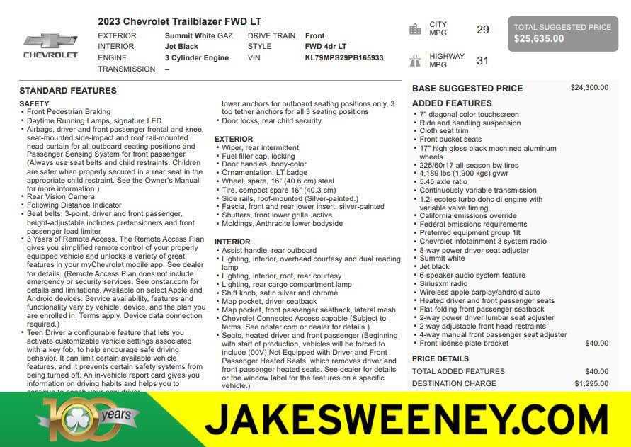 2023 Chevrolet TrailBlazer LT