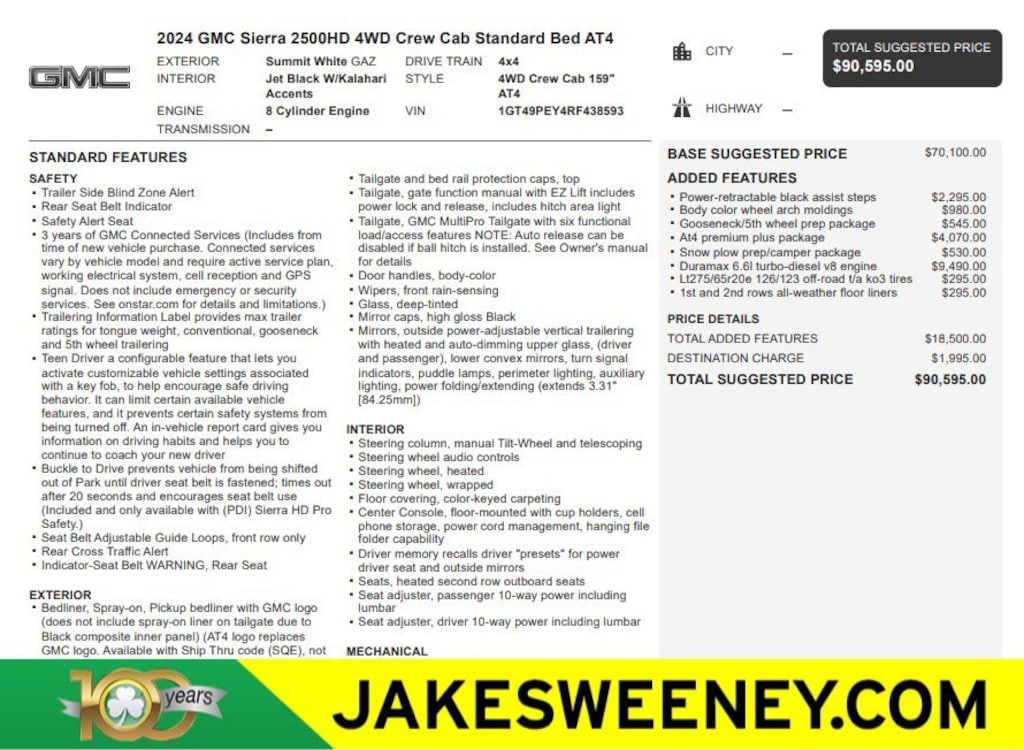 Used 2024 GMC Sierra 2500 HD AT4 Truck