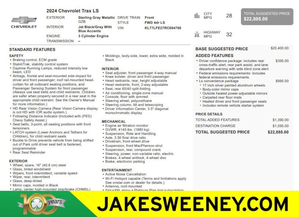 Used 2024 Chevrolet Trax LS SUV