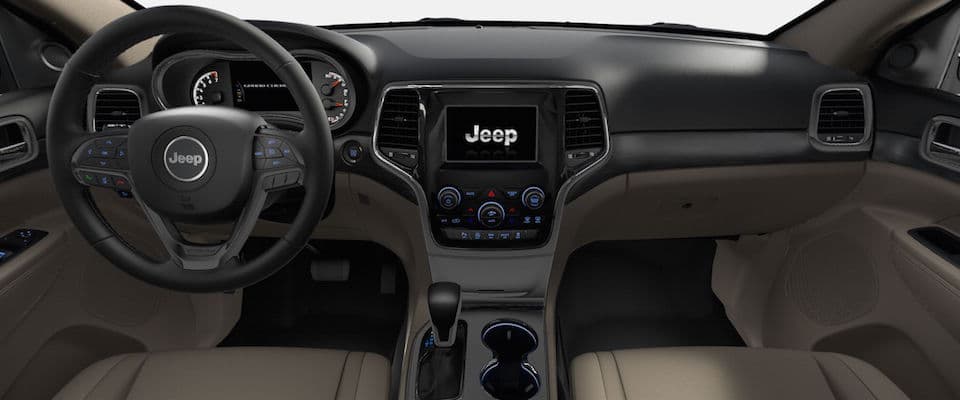 2019 Jeep Grand Cherokee Interior The dashboard on the 2019 Jeep Grand Cherokee