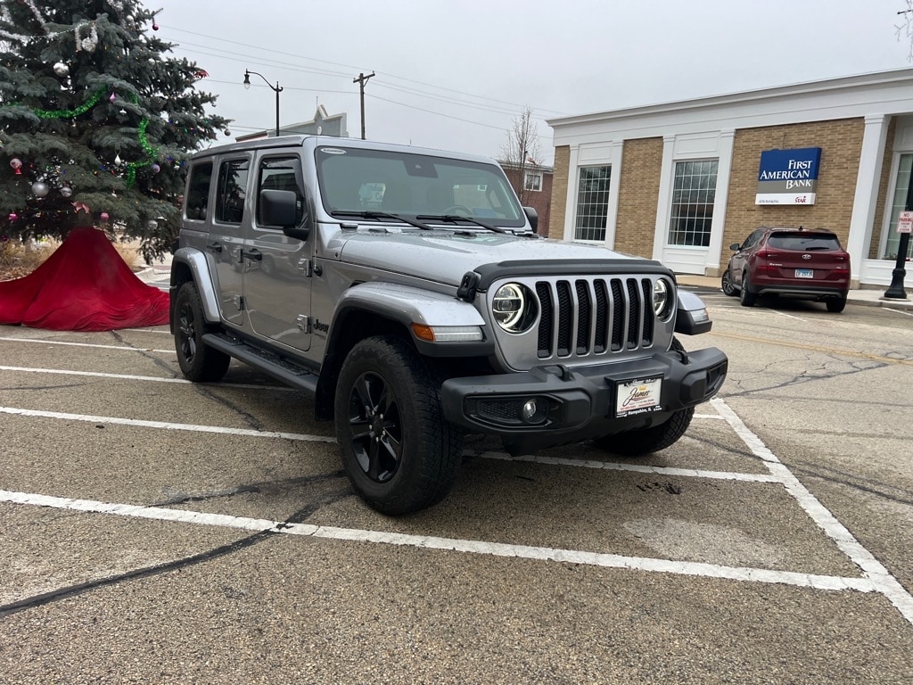 Used 2021 Jeep Wrangler Unlimited Sahara Altitude with VIN 1C4HJXEG1MW523173 for sale in Hampshire, IL