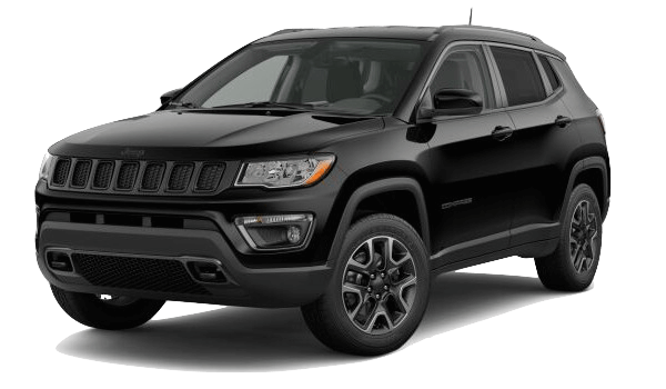 A black 2019 Jeep Compass Upland