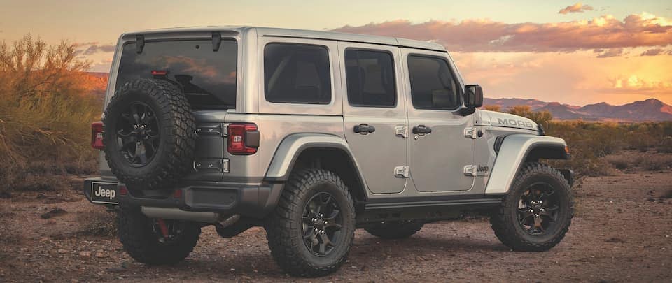 A silver 2019 Jeep Wrangler MOAB