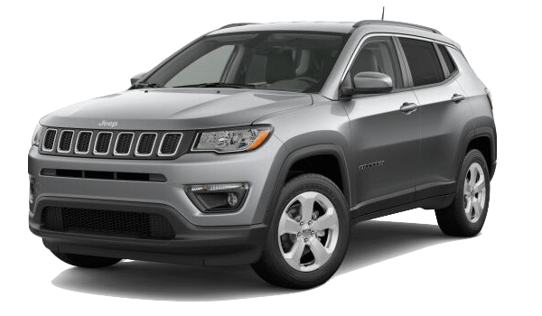 A silver 2019 Jeep Compass Latitude