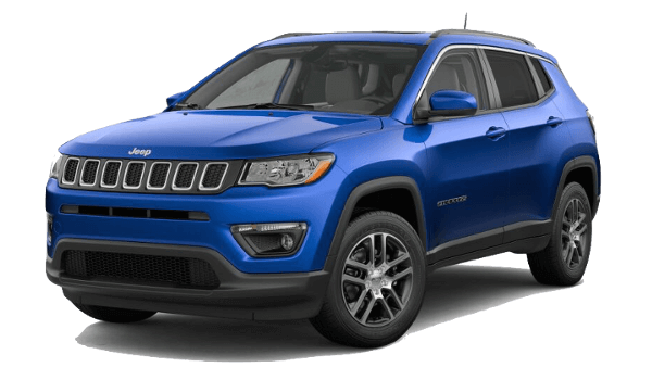 A blue 2019 Jeep Compass Sun & Wheel