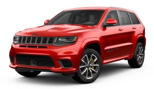 2019 Jeep Grand Cherokee Trackhawk A red 2019 Jeep Grand Cherokee Trackhawk
