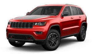 2019 Jeep Grand Cherokee Trailhawk A red 2019 Jeep Grand Cherokee Trailhawk