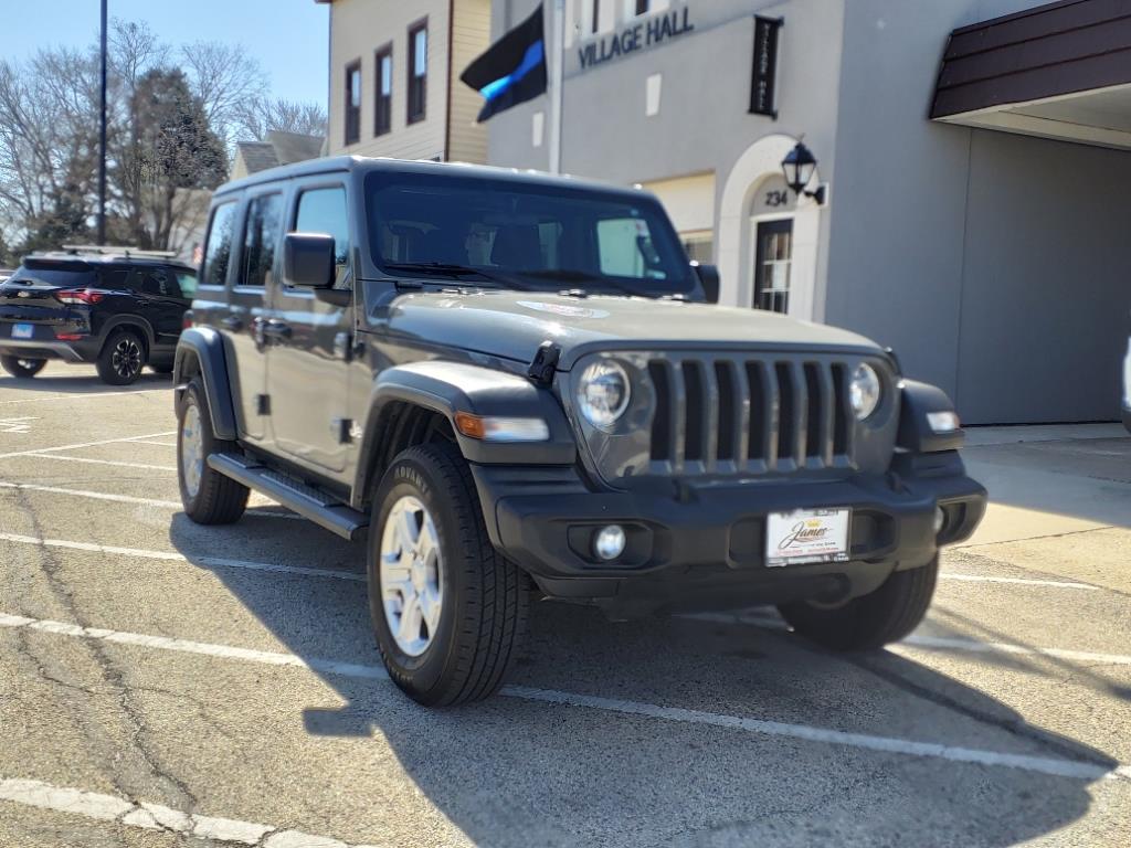 Used 2020 Jeep Wrangler Unlimited Sport S with VIN 1C4HJXDN0LW269518 for sale in Hampshire, IL