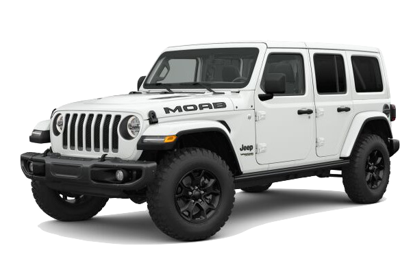 A white 2019 Jeep Wrangler MOAB