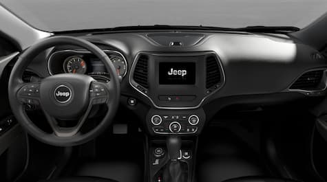 2019 Jeep Cherokee Interior The dashboard on the 2019 Jeep Cherokee
